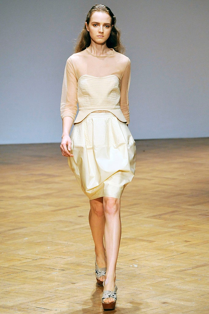 ivory silk fitted mini dress
