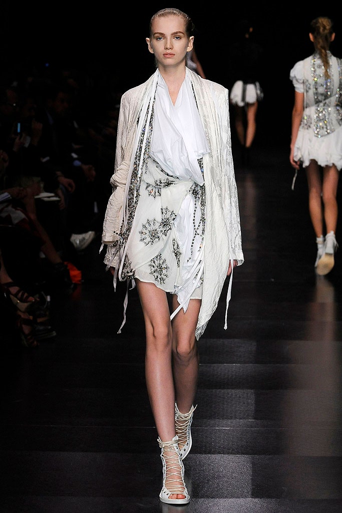 white embroidered mini dress with jacket