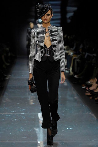 black and white tailored blazer
