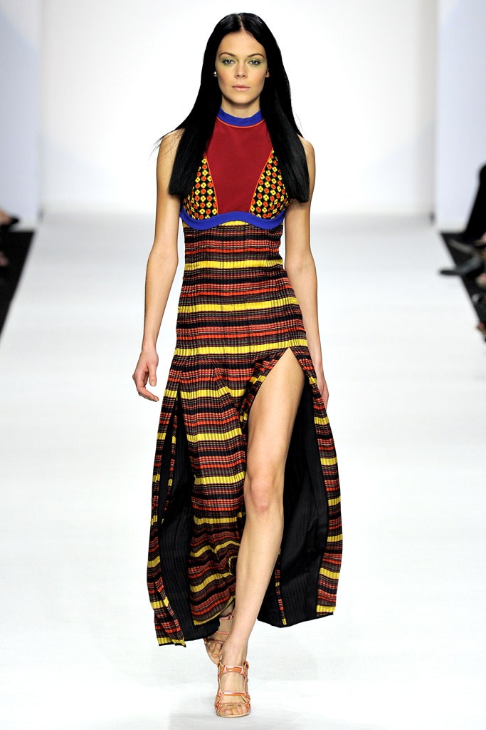 colorful printed maxi dress