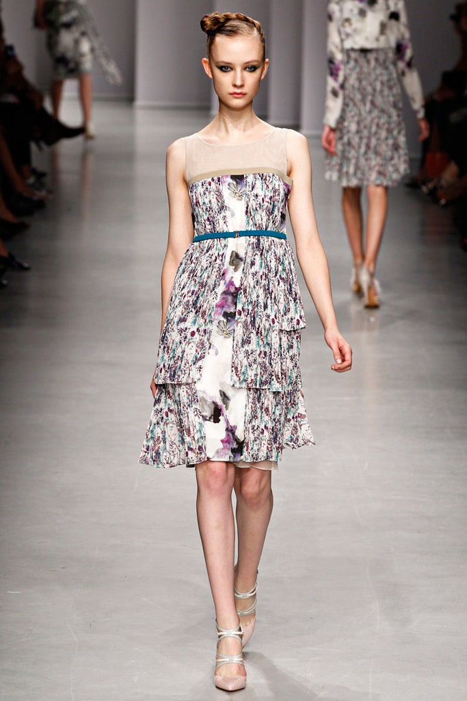 floral tiered mini dress