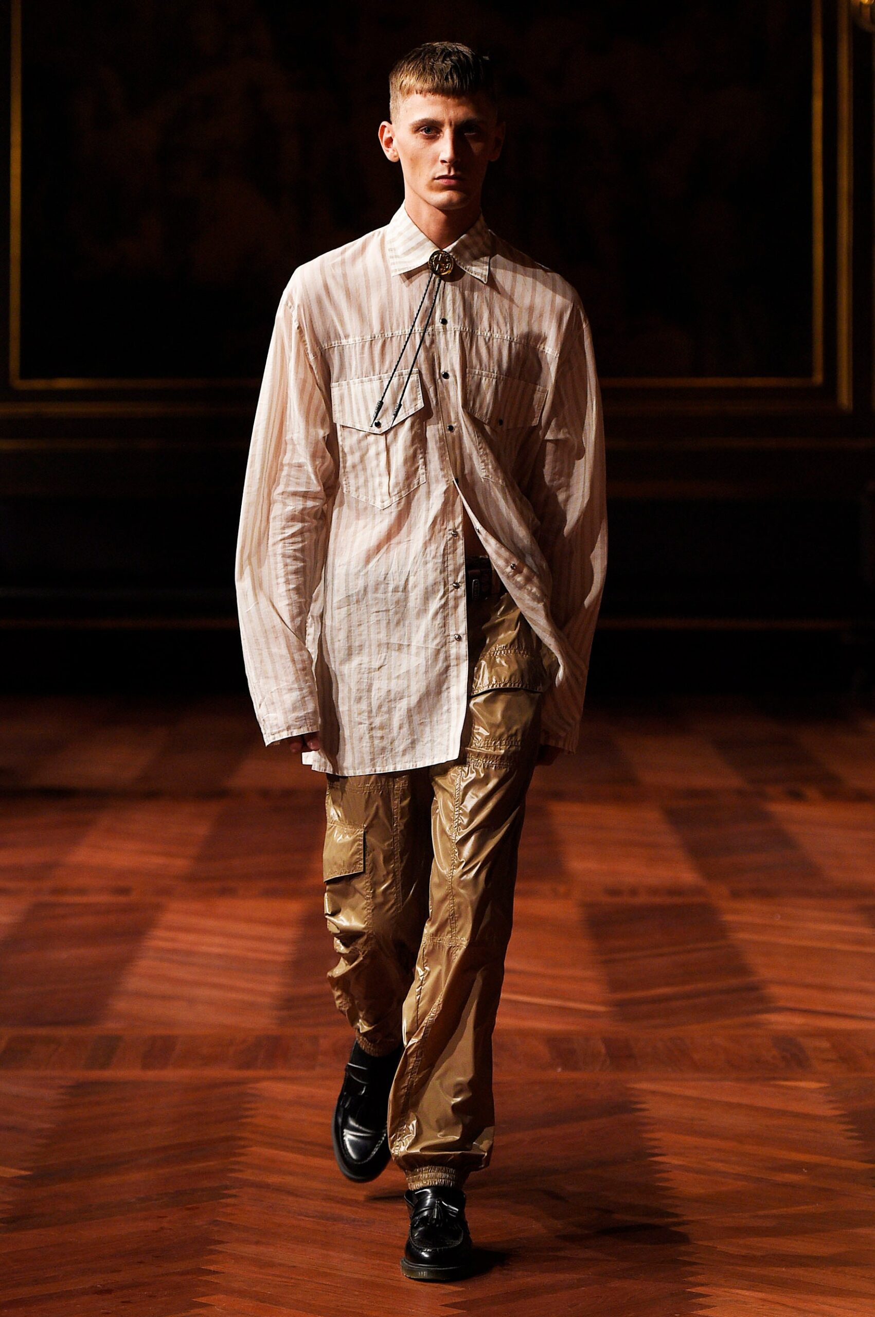 relaxed white shirt with cargo pants