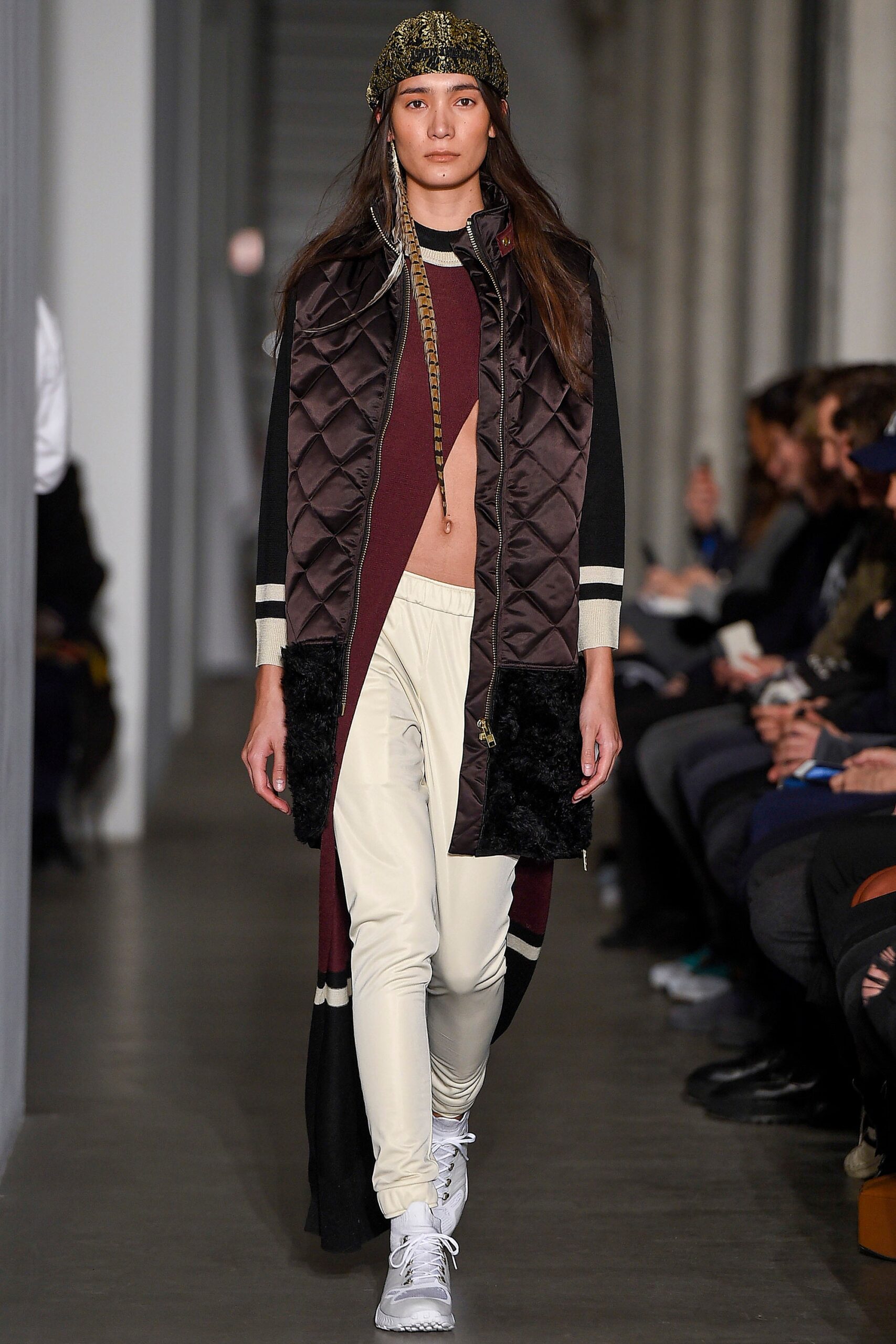 relaxed black maroon coat with fitted top