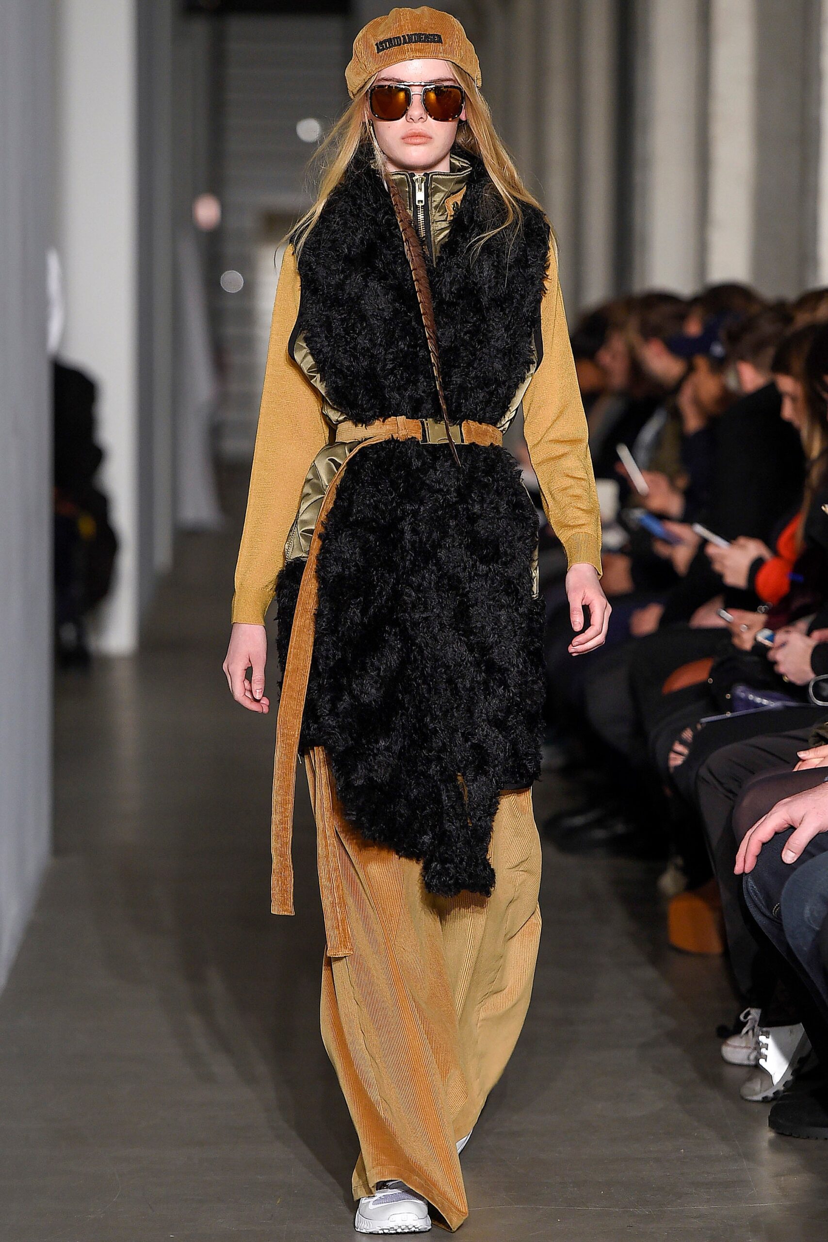 relaxed brown and gold maxi dress