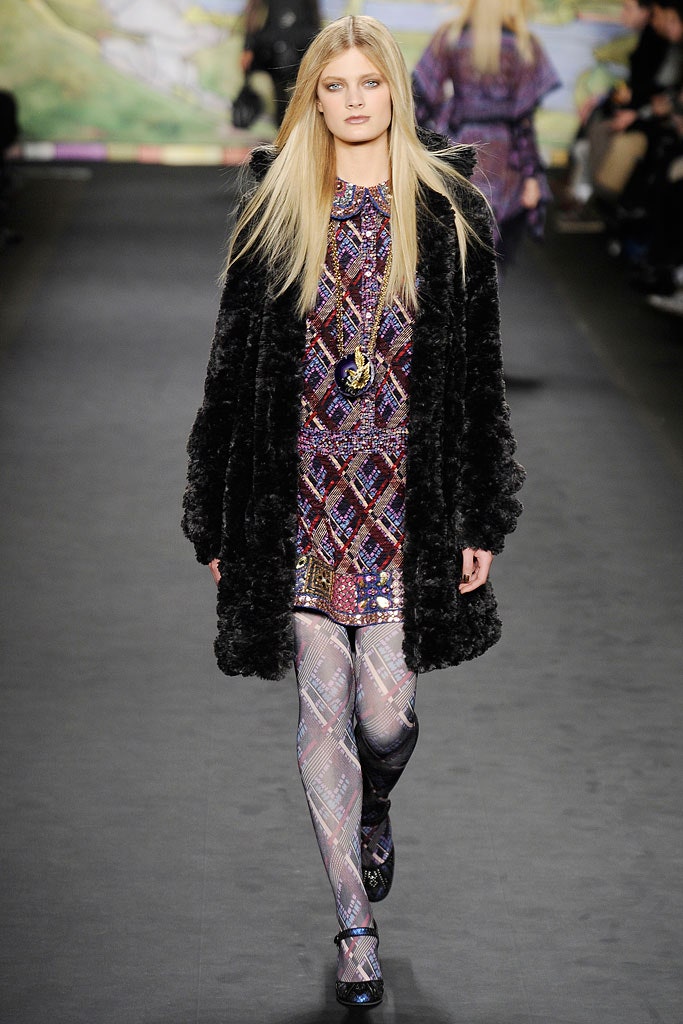 purple silk long-sleeve collared fitted embellished printed dress