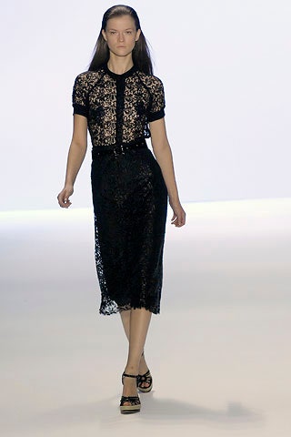 black lace fitted midi dress