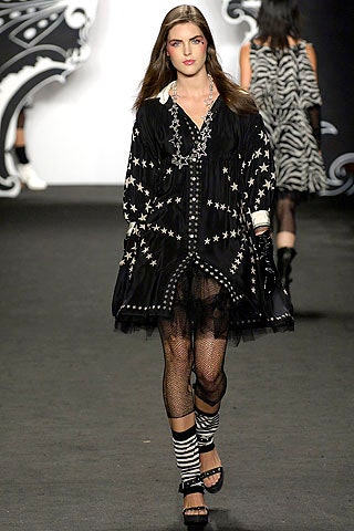 black relaxed dress with embroidery