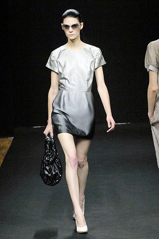 gray silk fitted mini dress
