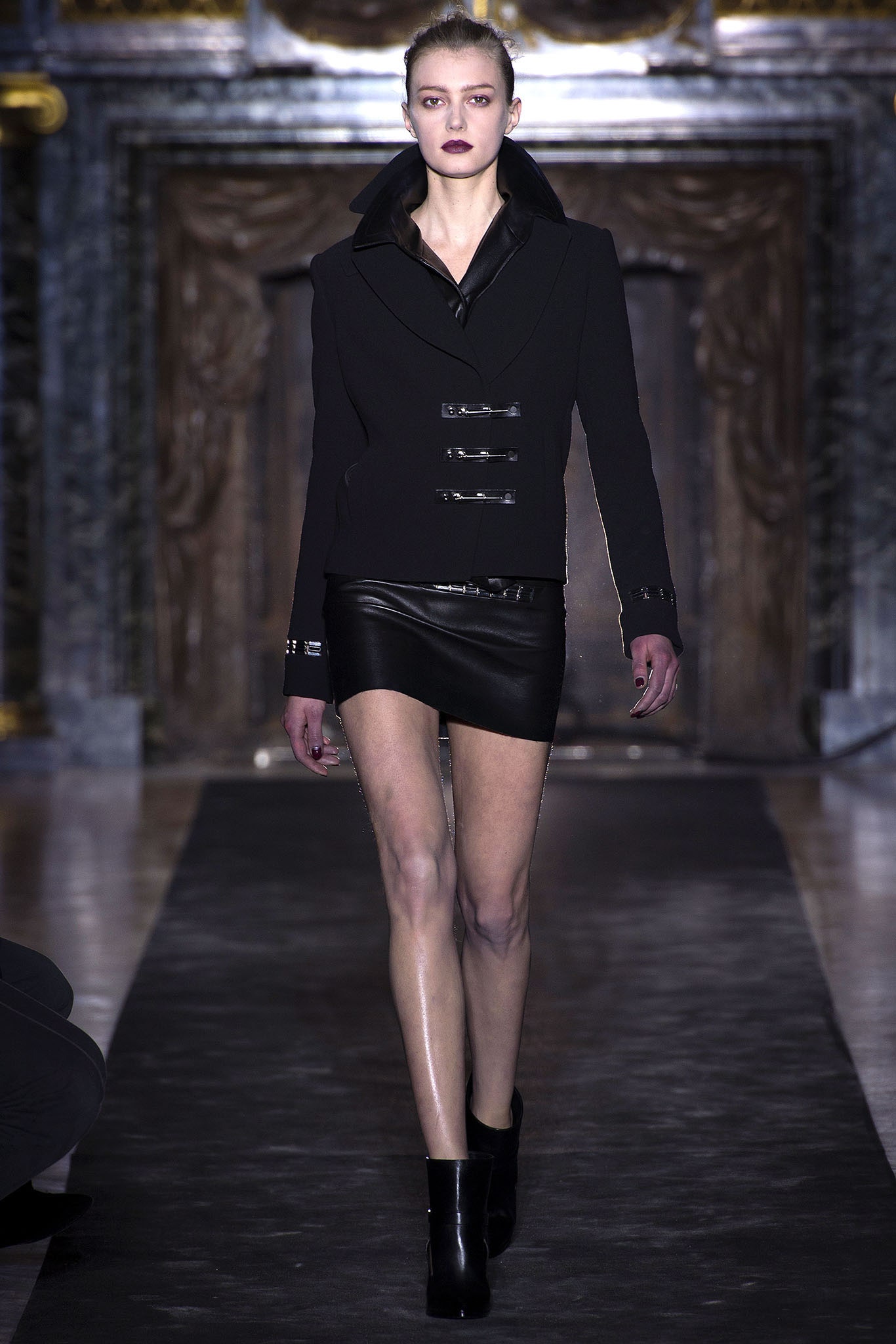 black leather boots
