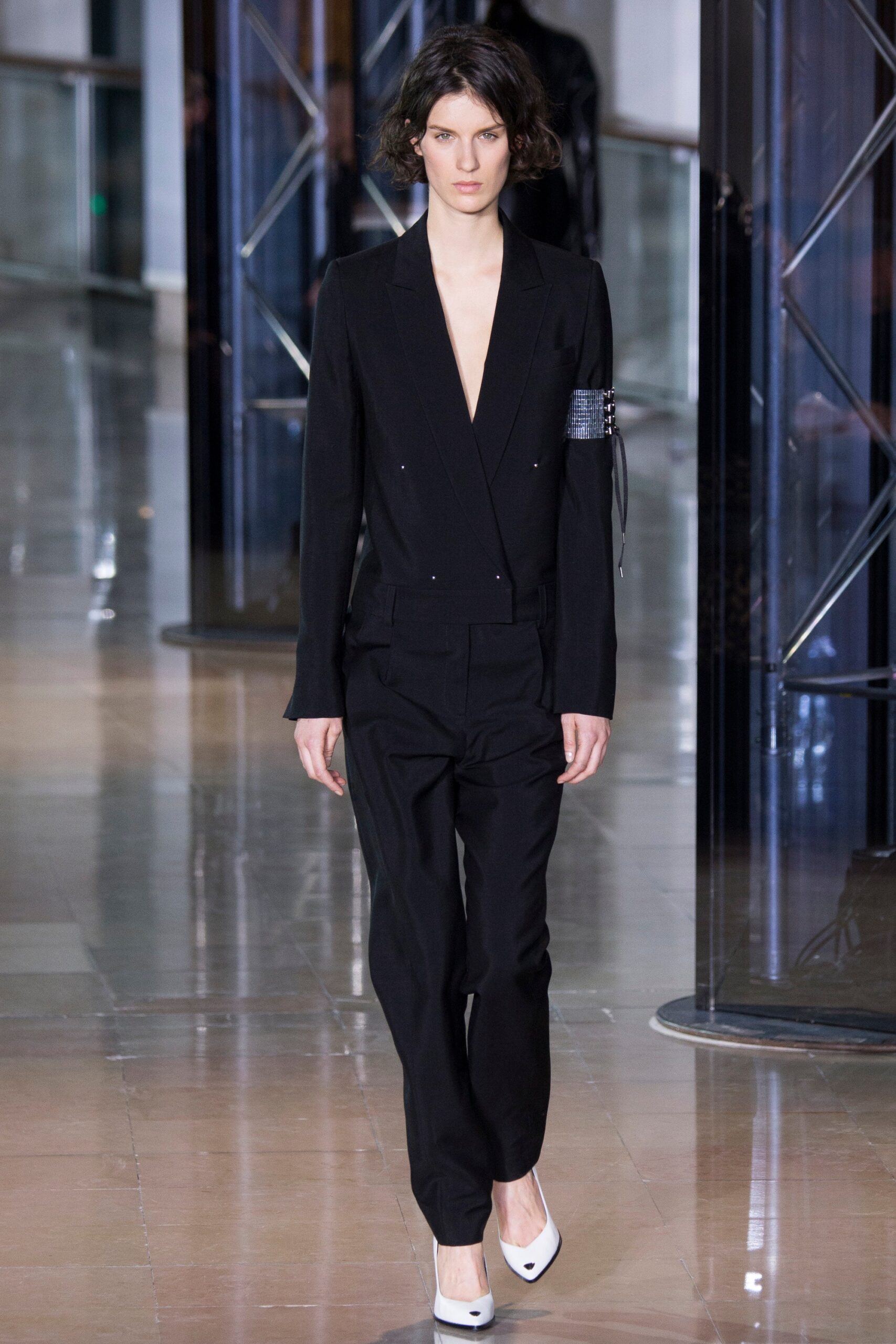 black tailored suit