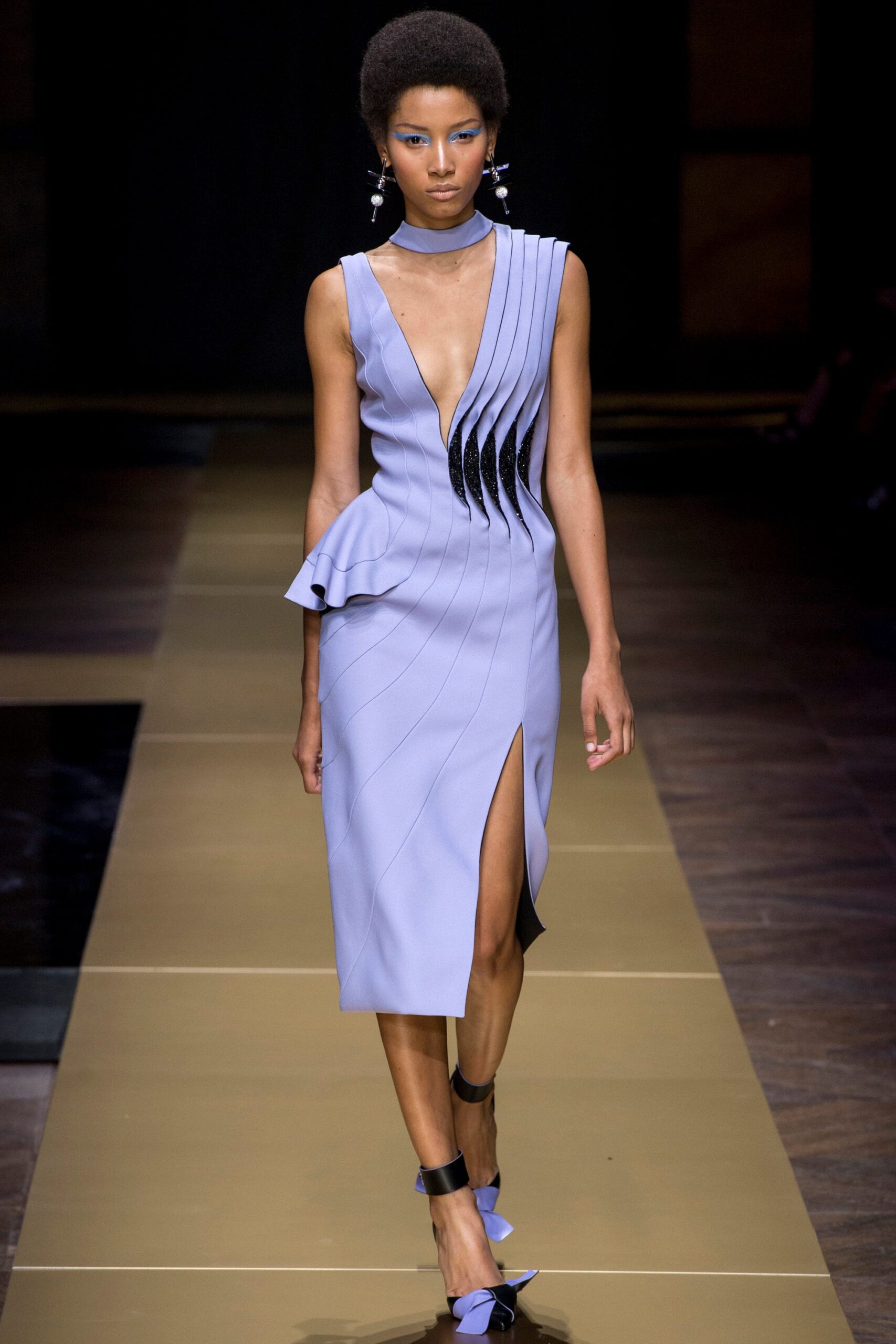 fitted lavender silk dress