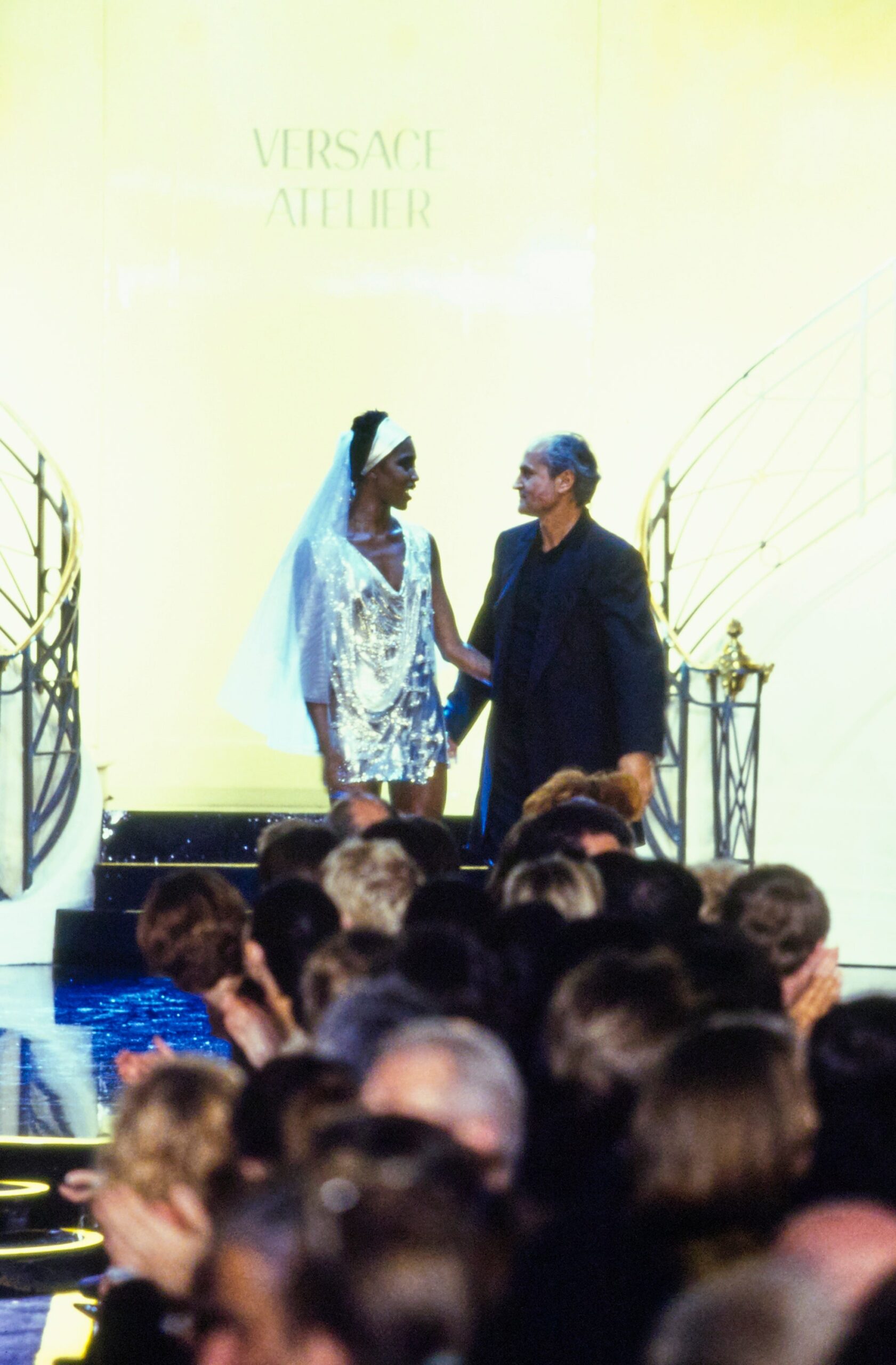 silver sequined mini dress