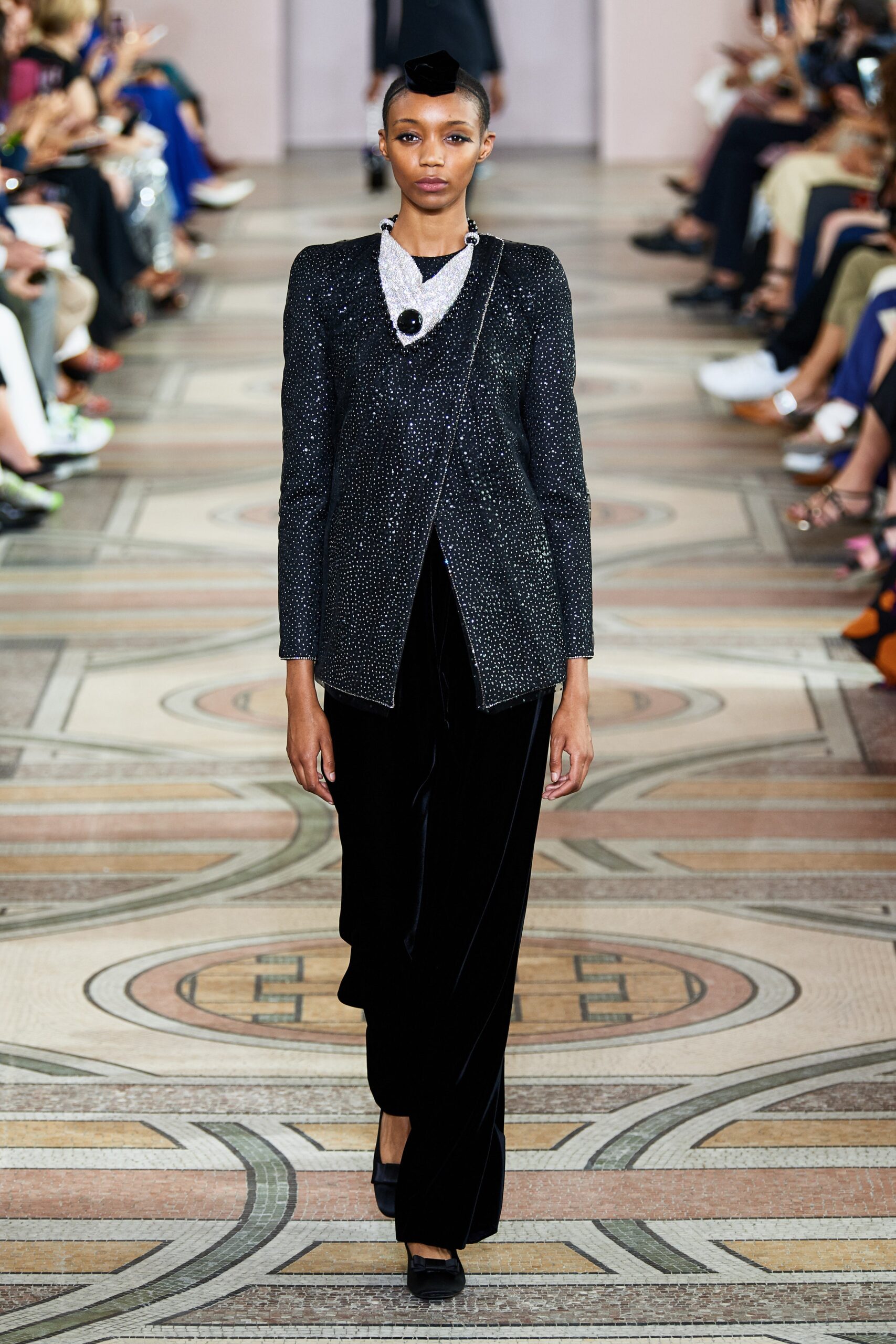 black velvet tailored blazer and pants