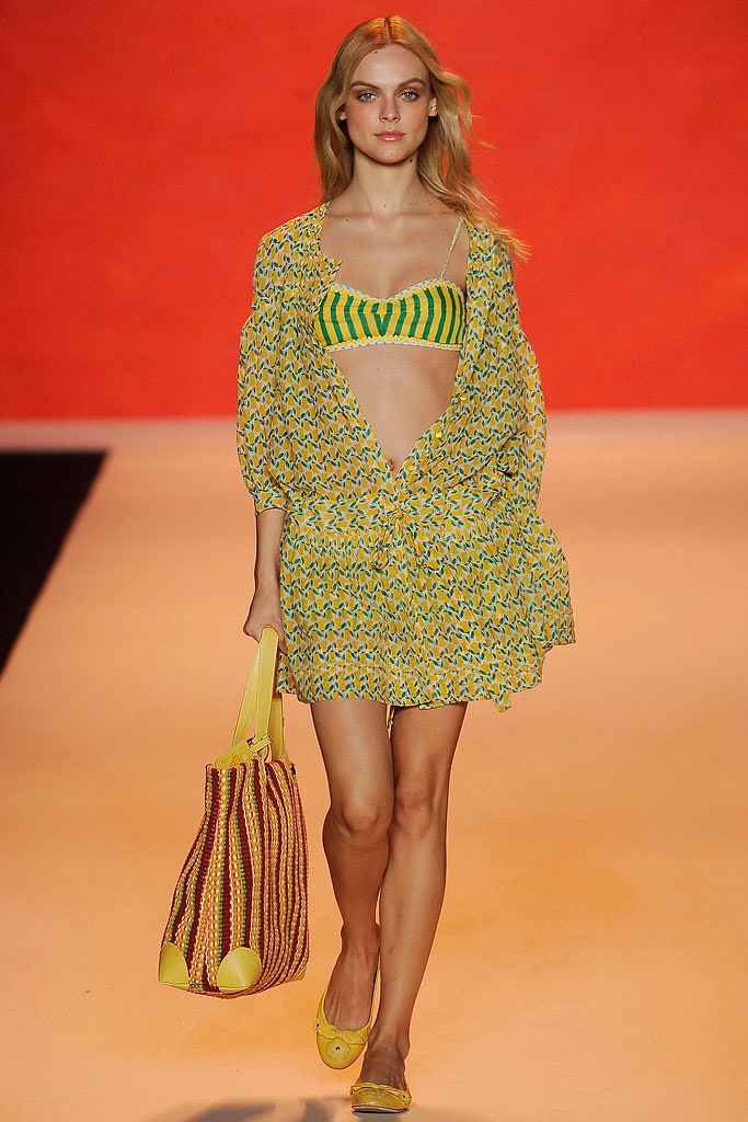 yellow green printed mini dress
