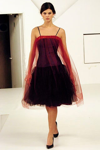 red and black layered mini dress