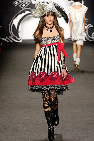 striped mini dress with boots