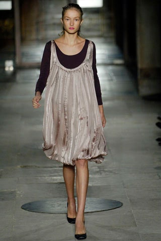 pink silk sleeveless collared relaxed pleated flowing dress