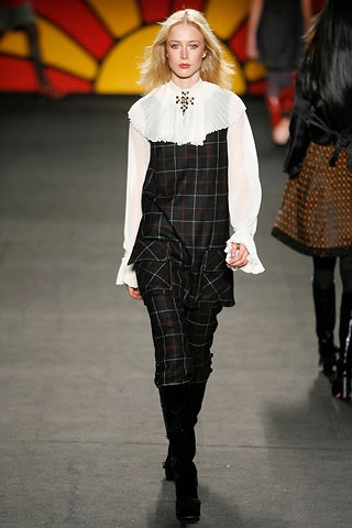 black and white checked dress