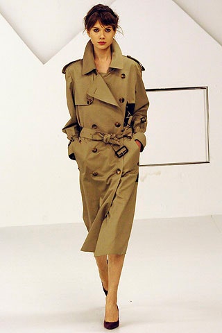 beige cotton belted trench coat