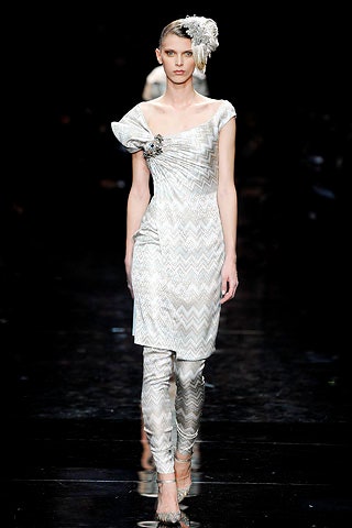 white gray silk off-shoulder dress