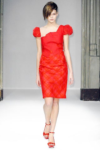 red fitted mini dress