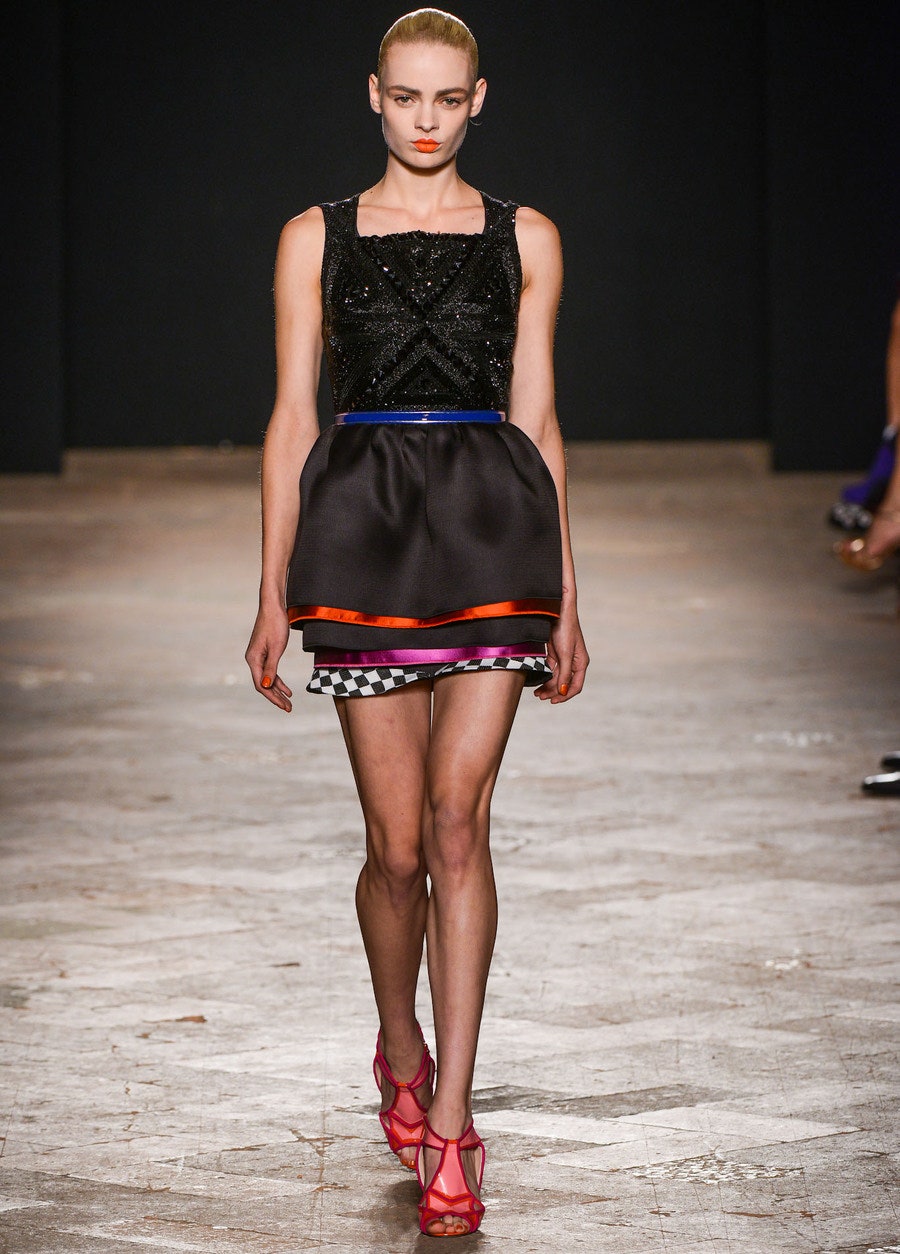 black silk sleeveless mini dress