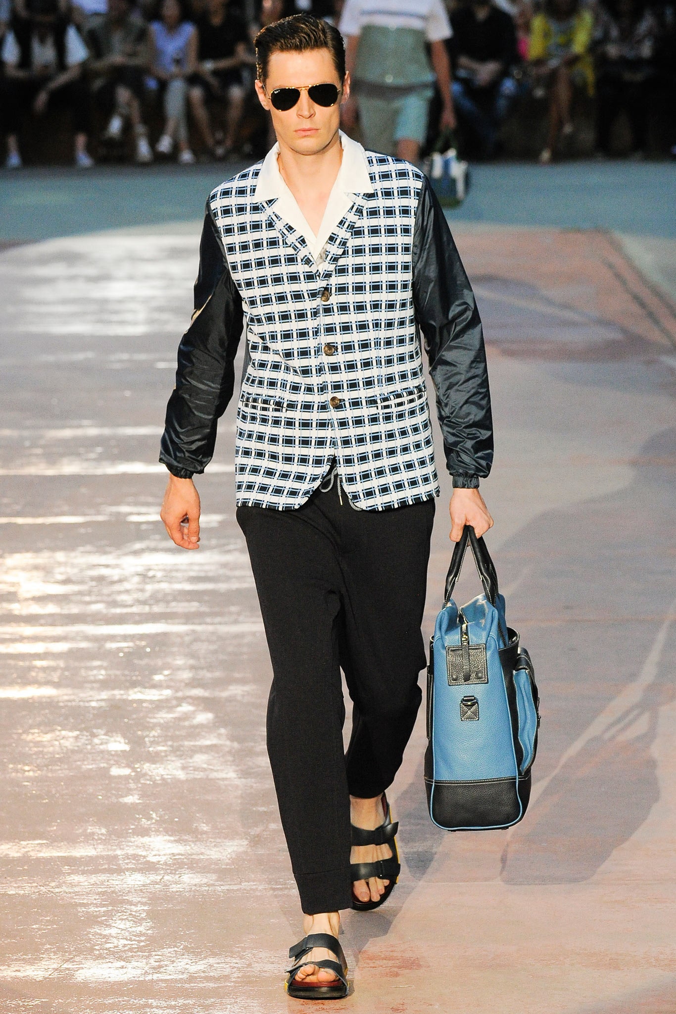 blue cotton bag