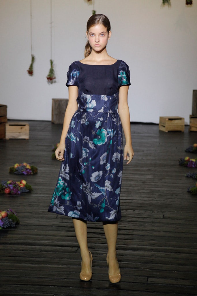 floral silk midi dress
