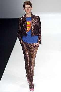 purple sequin blazer with t-shirt