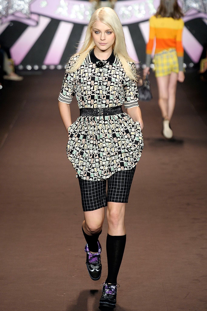 black and white printed mini dress