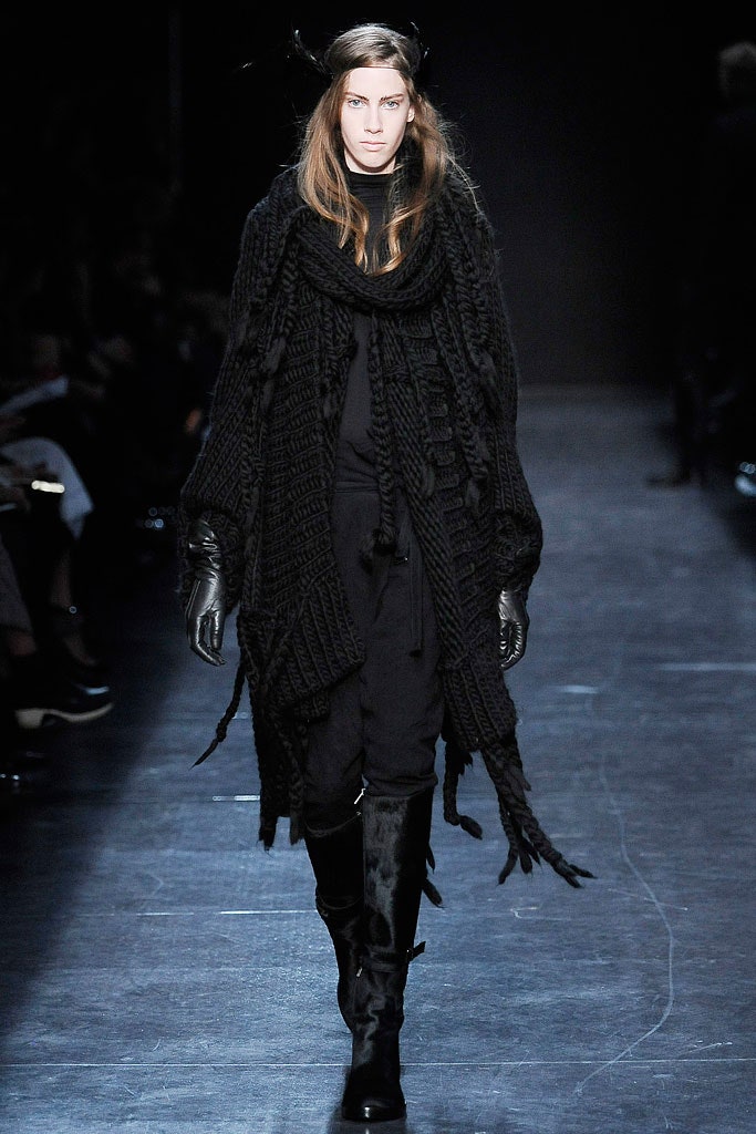 black wool coat with gloves