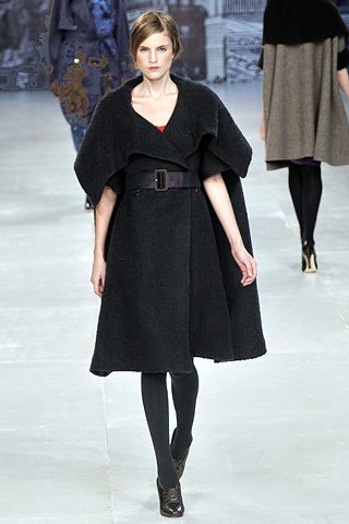 black wool belted coat