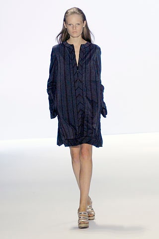 blue silk relaxed dress