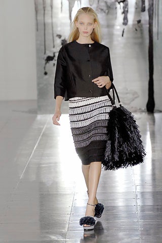 black silk long-sleeve collared fitted buttoned blouse