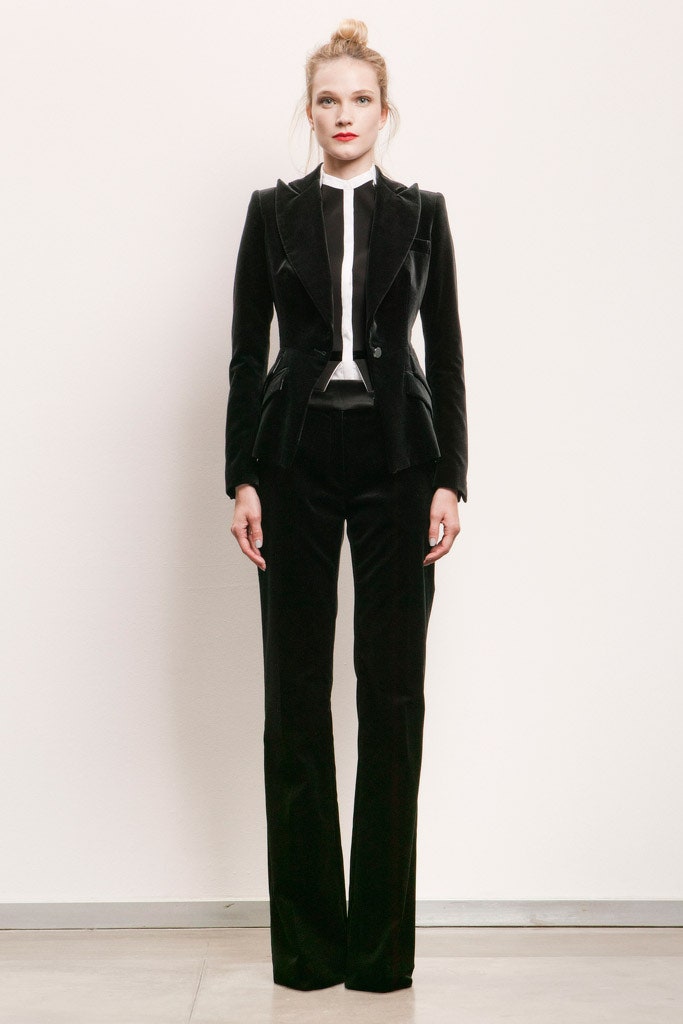 black velvet tailored blazer and pants