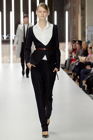 black tailored blazer with white shirt