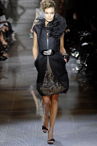 black silk sleeveless dress