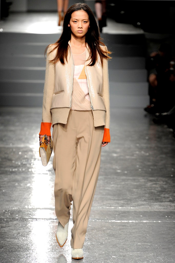 beige relaxed jacket and pants