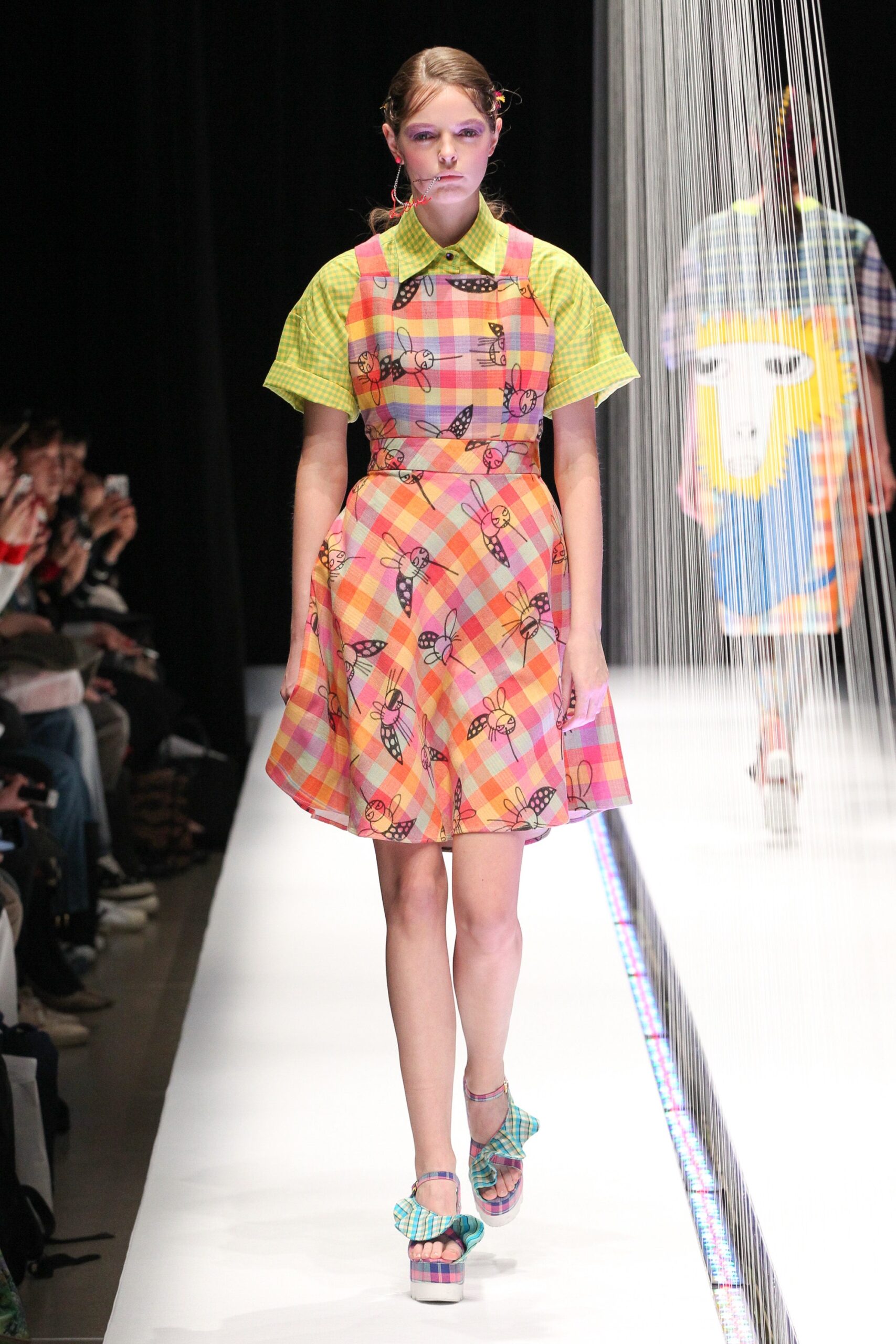 colorful printed mini dress