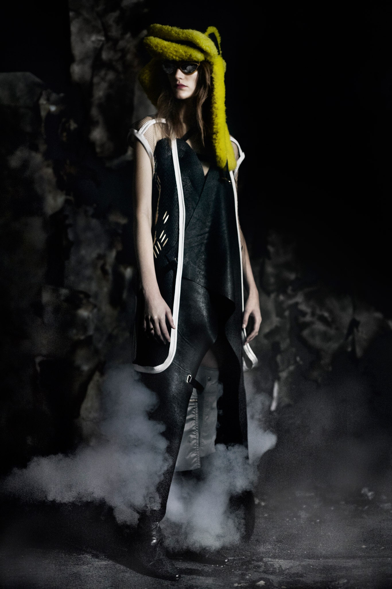 black asymmetric panelled maxi dress