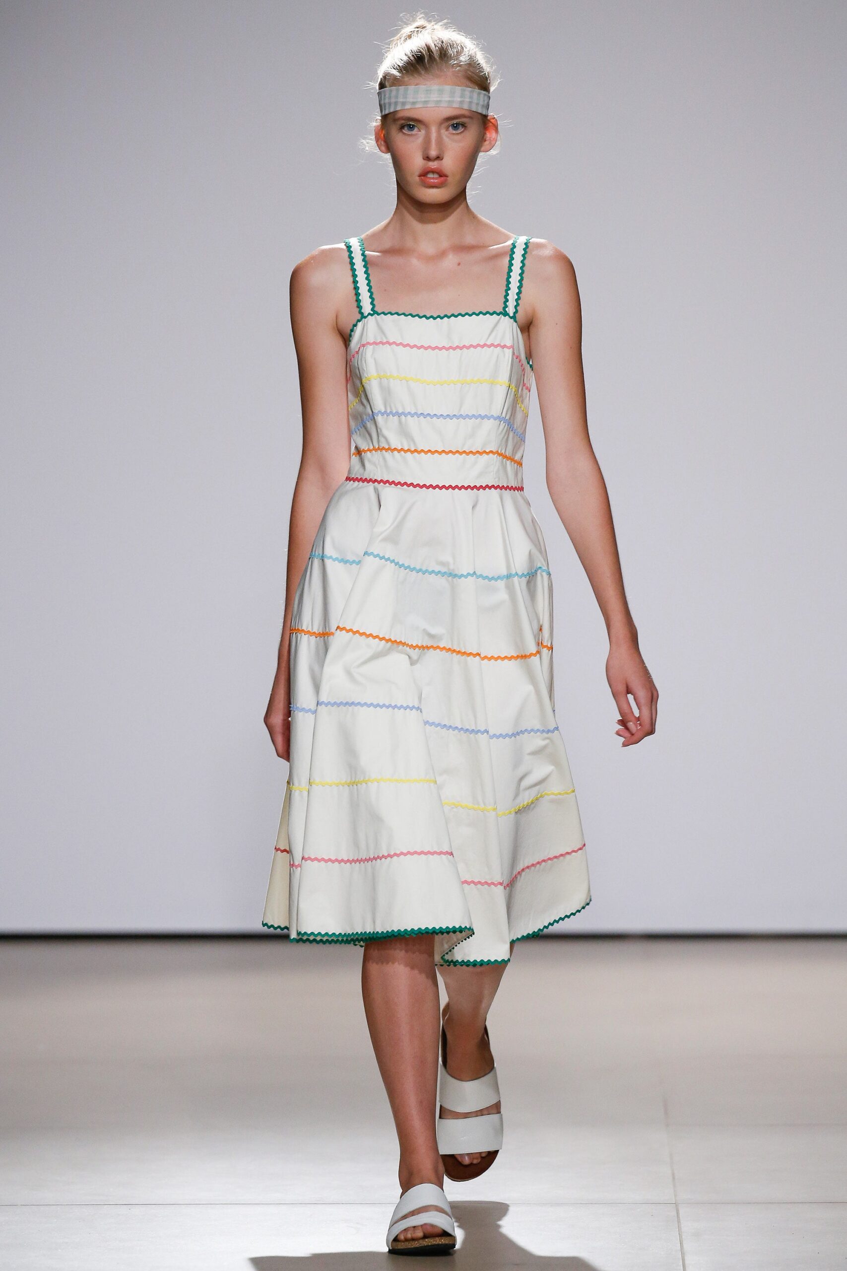 white tiered embroidered dress