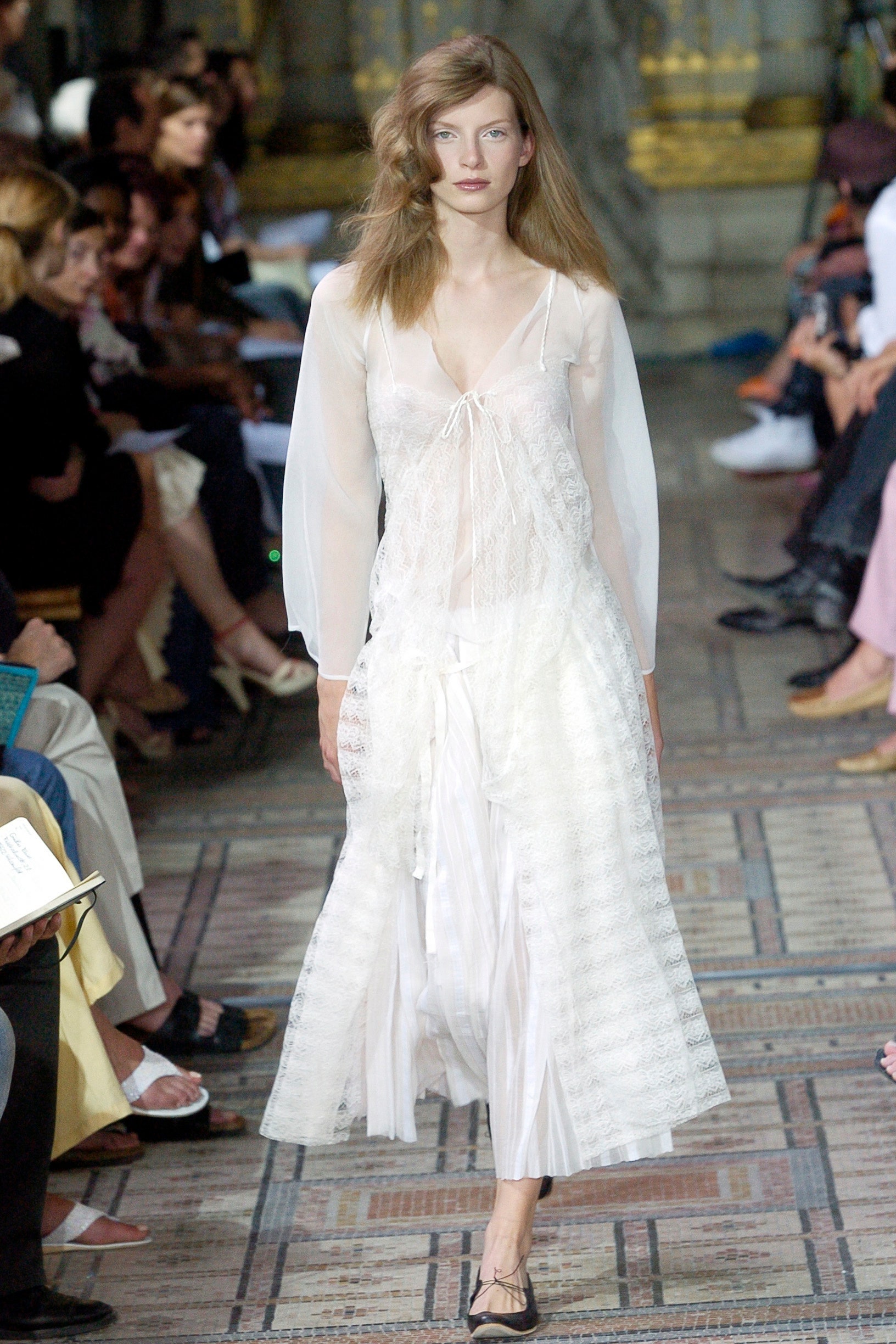 white silk fitted dress