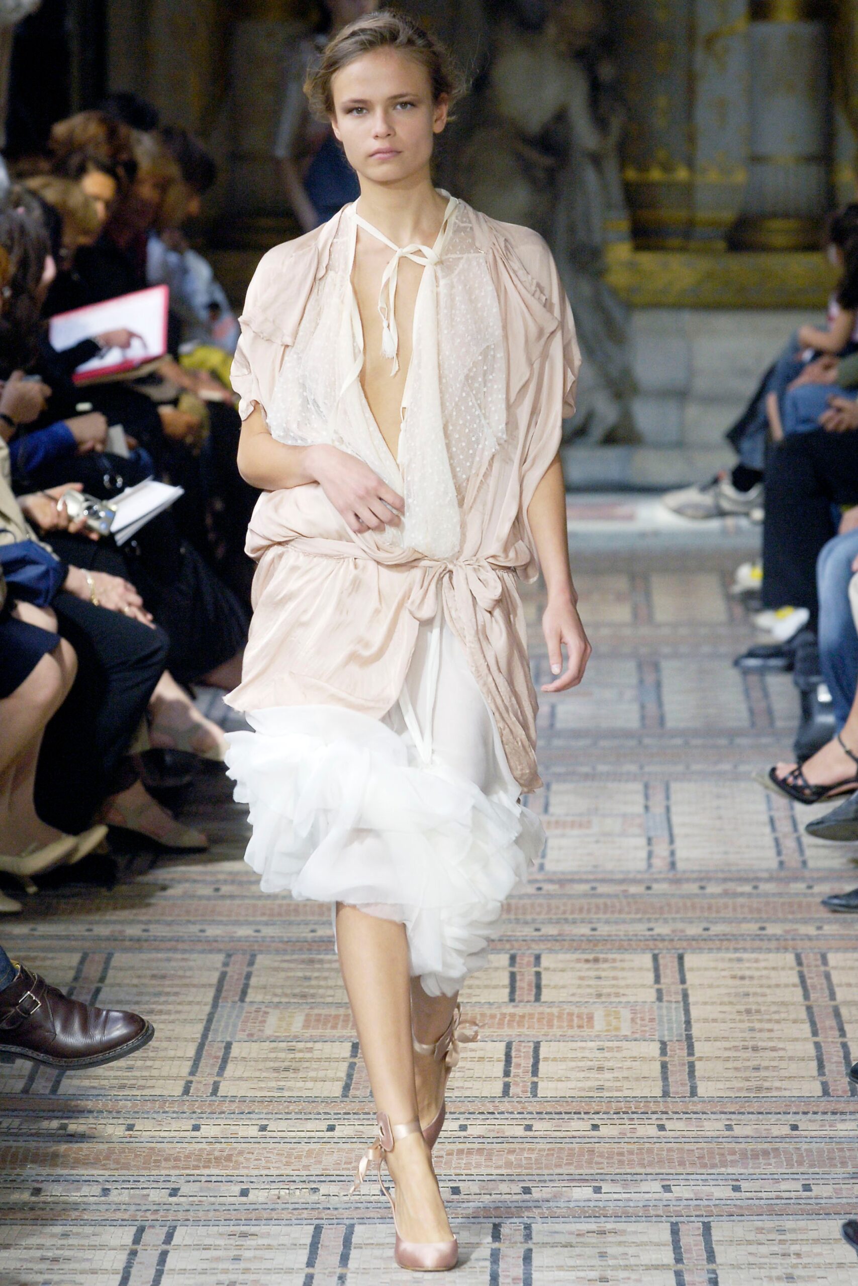 beige chiffon long-sleeve relaxed draped sheer cape