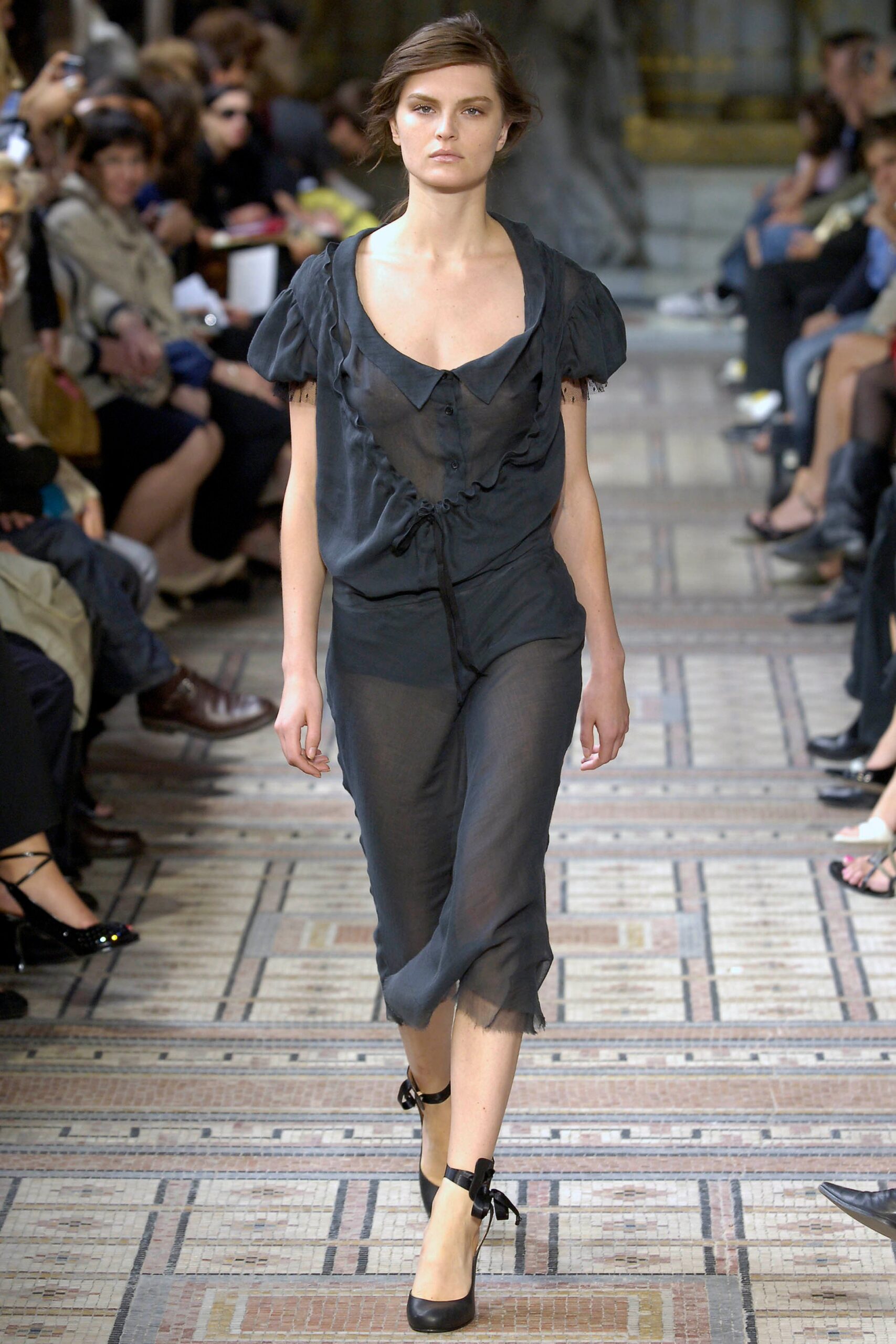 black silk sleeveless dress