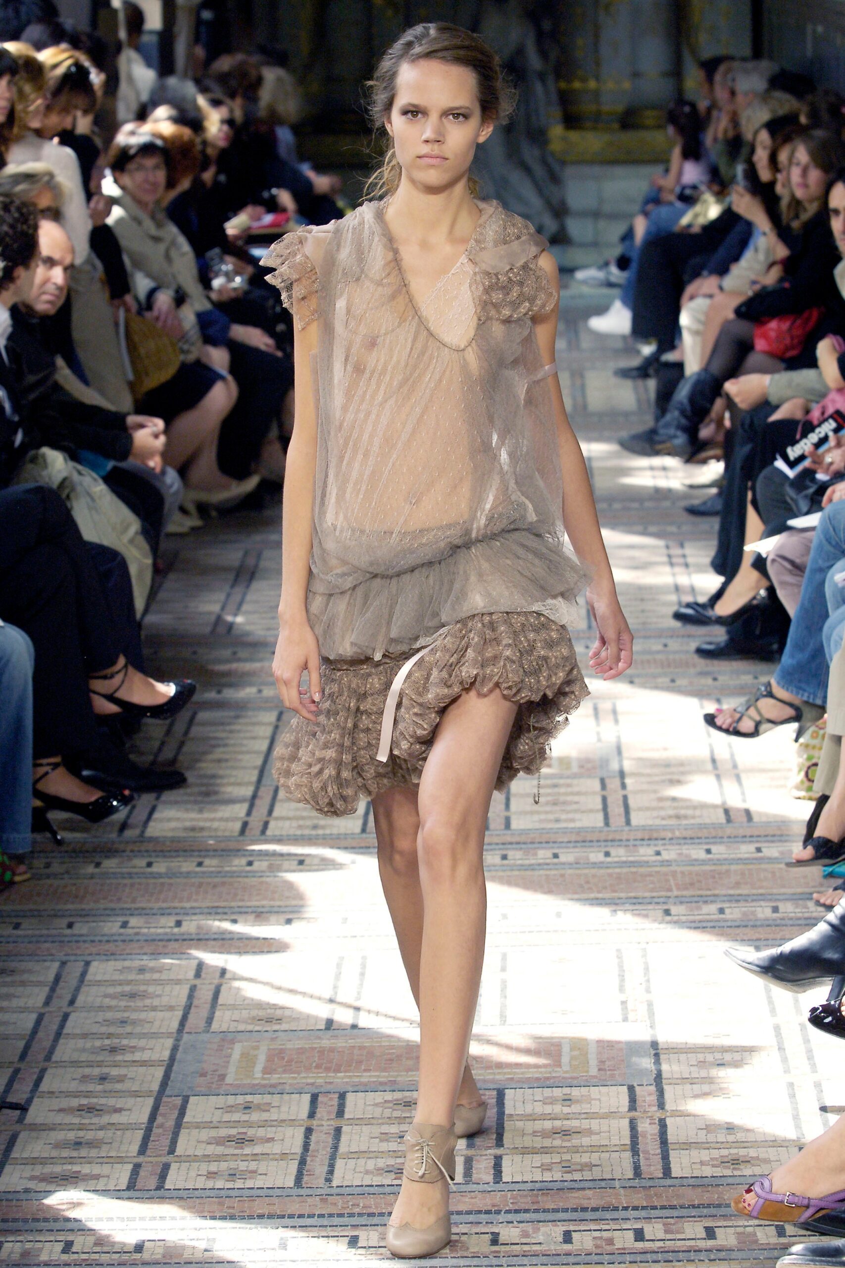 beige silk sleeveless mini dress