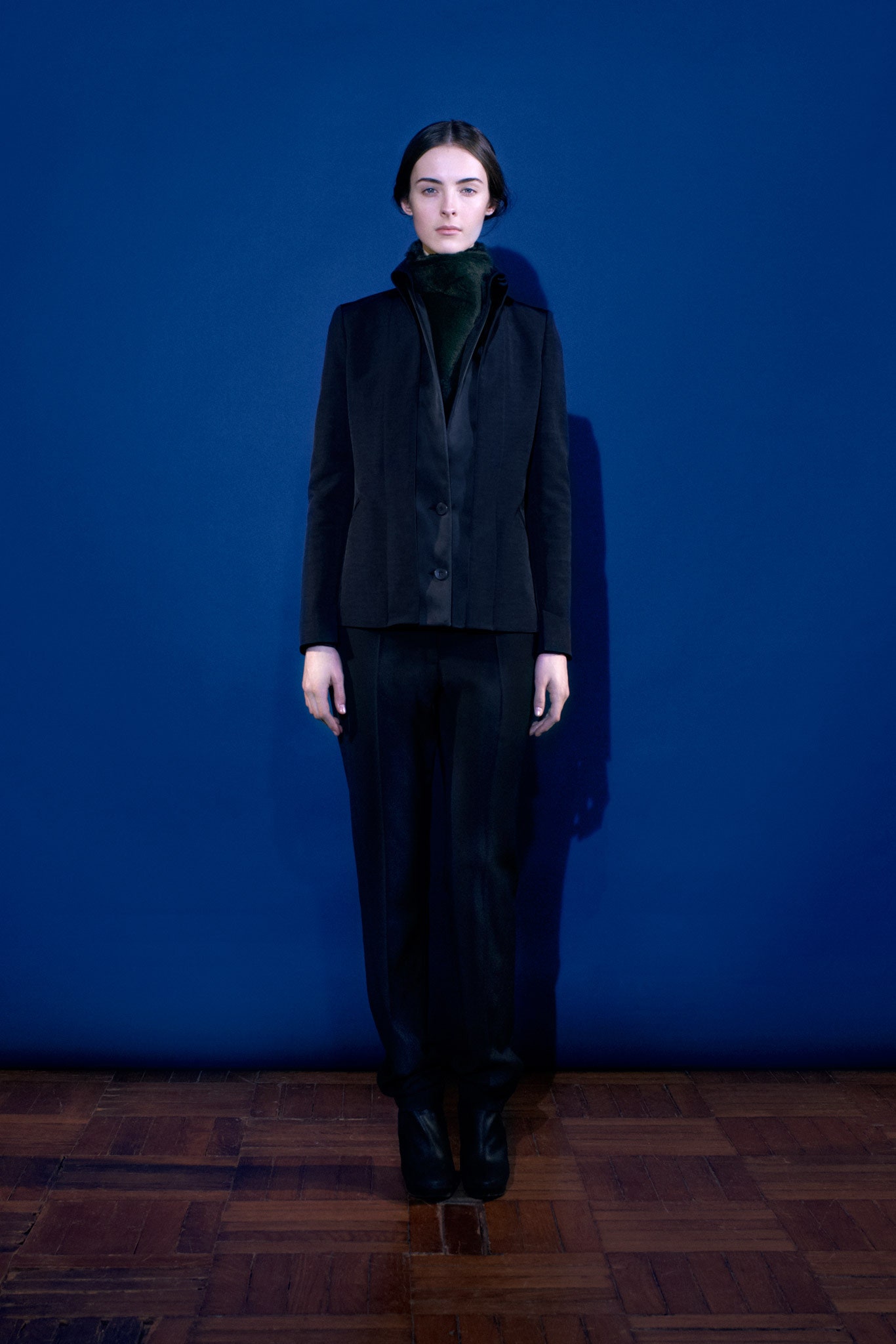 black tailored blazer with pants