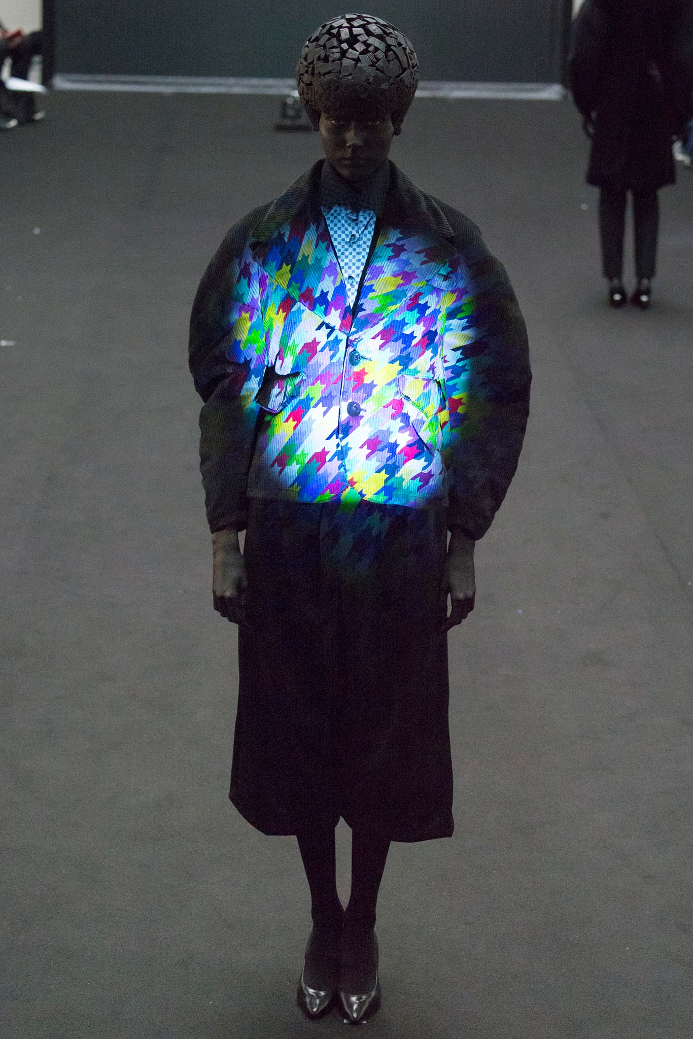 black multi-color relaxed jacket