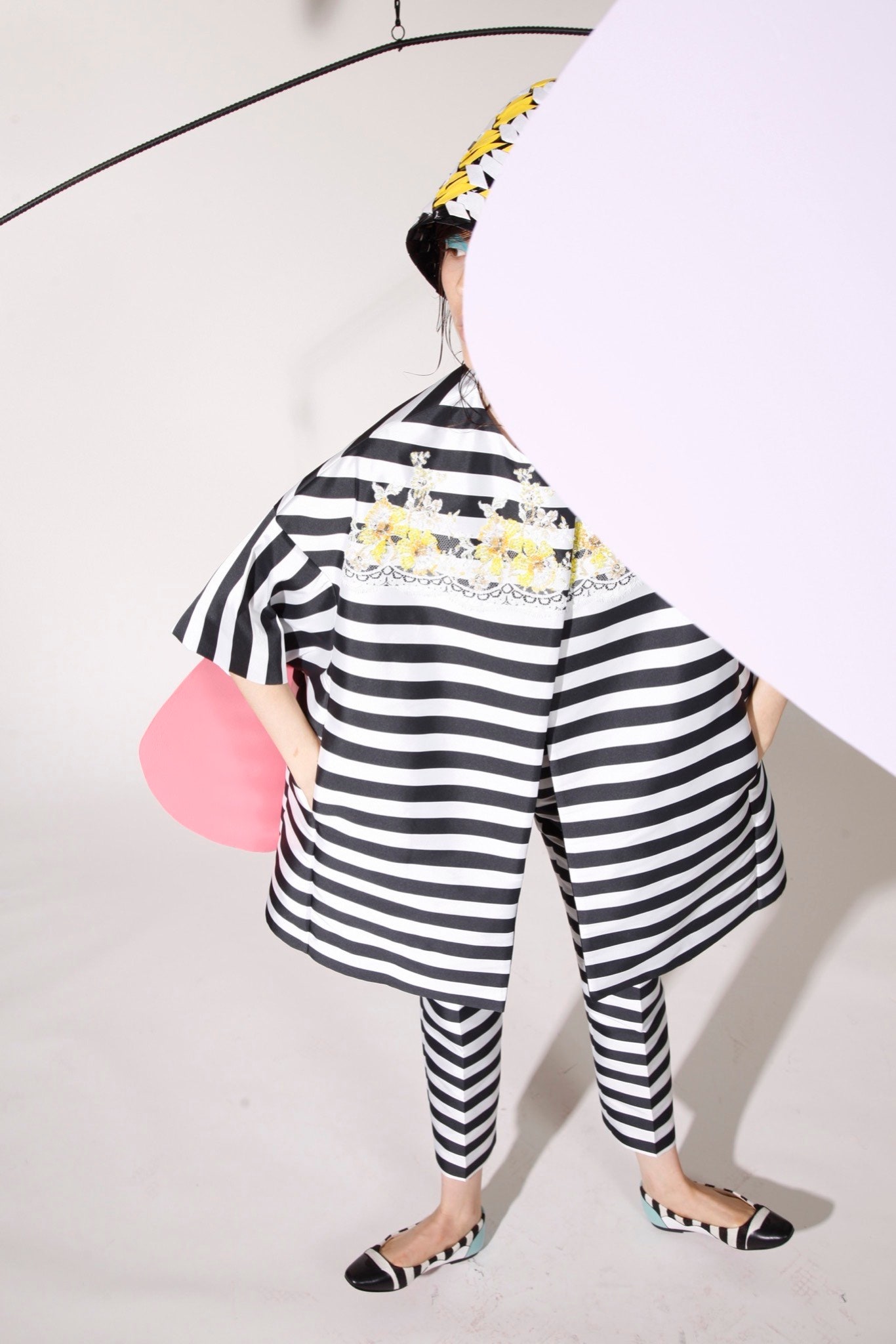 striped cape with leggings