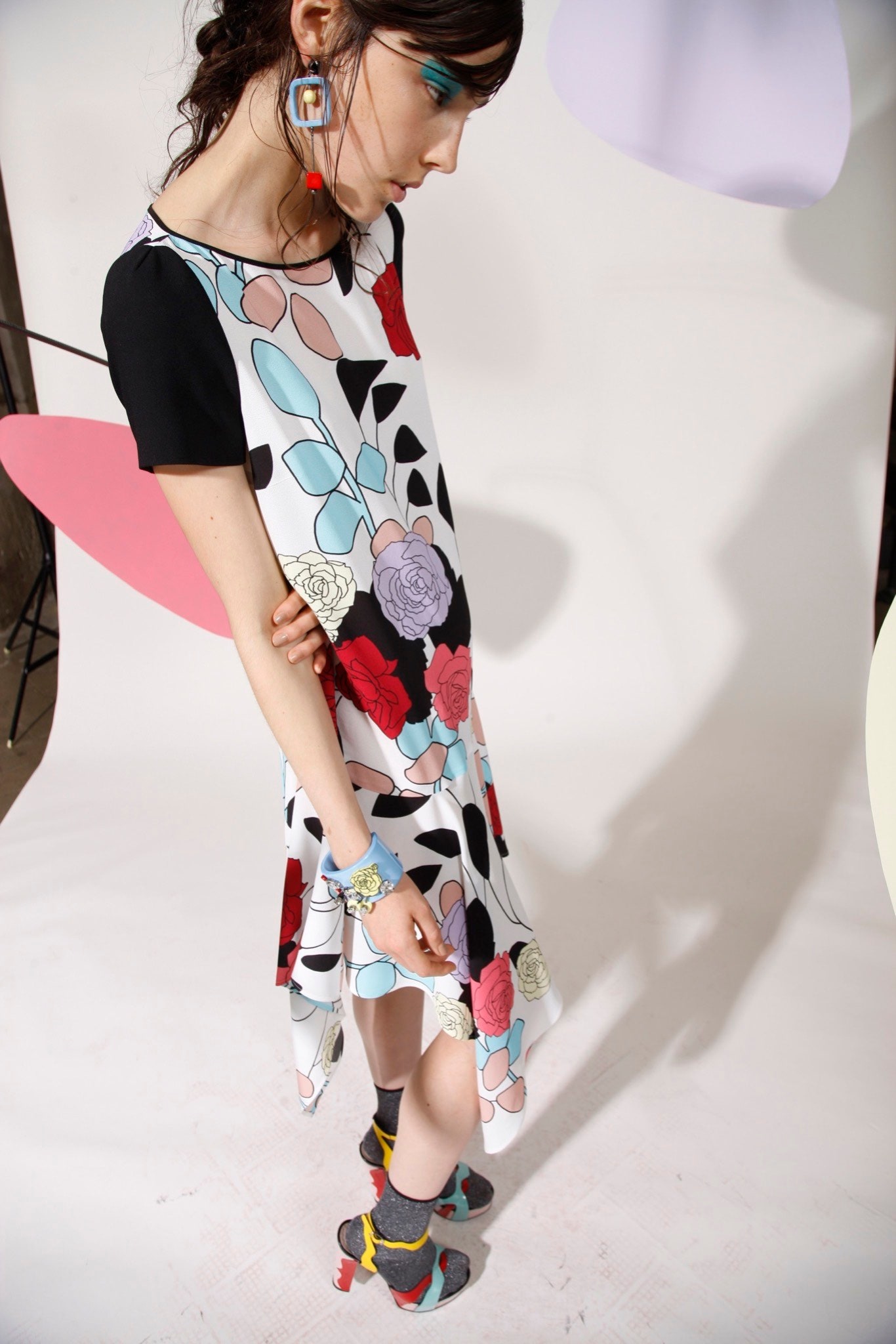 floral printed midi dress