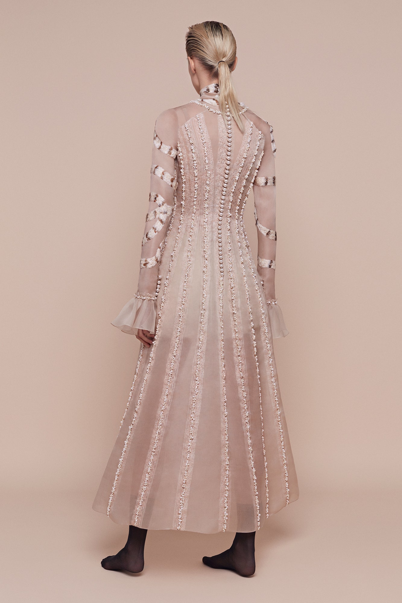 pink silk embroidered maxi dress